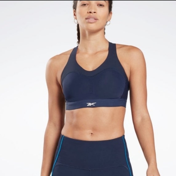 Reebok PureMove Sports Bra Navy XS Gym Workout Athletic Supportive Running NWT - Picture 1 of 14